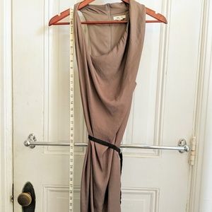 Helmut Lang asymmetric draped racerback dress